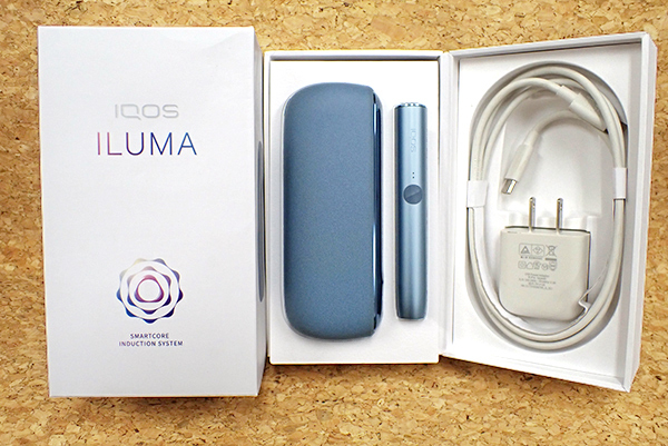 【中古】IQOS ILUMA アイコス イルマ アズールブルー 青 本体 電子タバコ 付属品付き(PEA536-1)