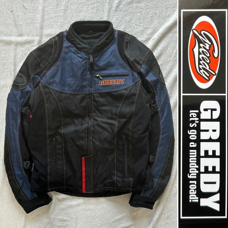 ★サンプル処分 GREEDY NAVY/BLACK Lサイズ グリーディー ライディングジャケット ジャケット ショートタイプ A60514-15