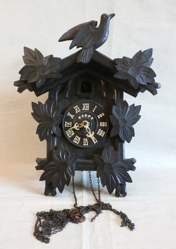 機械式鳩時計　POPPO　手塚時計　TEZUKA CLOCK　ハト時計　鳩時計　C　アナログ　昭和レトロ　時代物　柱時計　掛け時計　アンテイーク