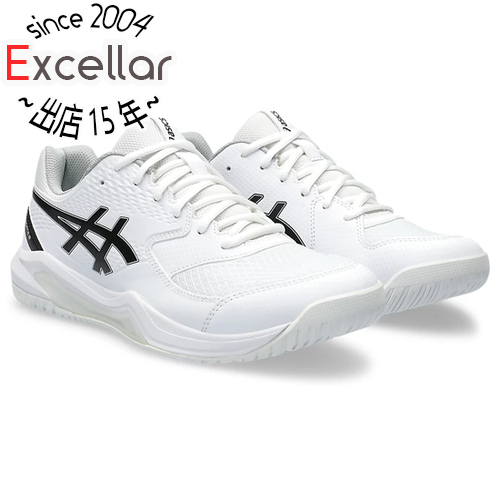 asics アシックス 26.5cm テニス シューズ メンズ GEL-DEDICATE 8(オールコート) 1041A408 ホワイト/ブラック [管理:1400001788]