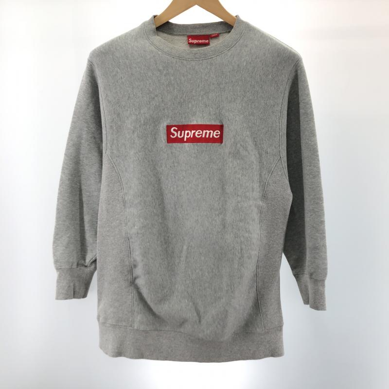 【中古】Supreme 初期紙タグ Box Logo Crewneck サイズXL グレー[240091354978]