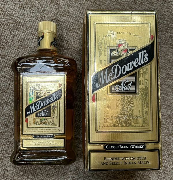 【A13】未開栓 古酒 McDowell's マクダウェル WHISKY ウイスキー 750ml 箱付 現状品