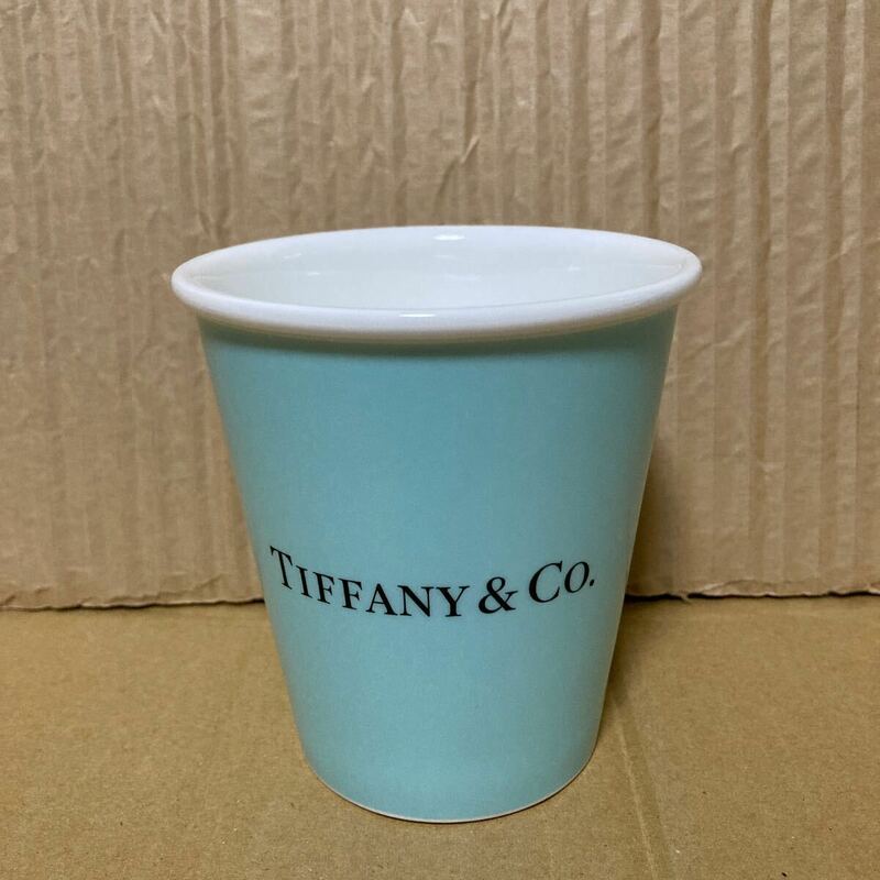 ティファニー ボーンチャイナペーパーカップ　１個　新品　TIFFANY 紙コップ風 ペーパーカップ風 ブルーボックス