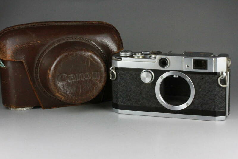 動作確認済み Canon Model L1 レンジファインダー 革ケース付き フィルム カメラ Leica Lマウント ライカ キャノン キヤノン #249