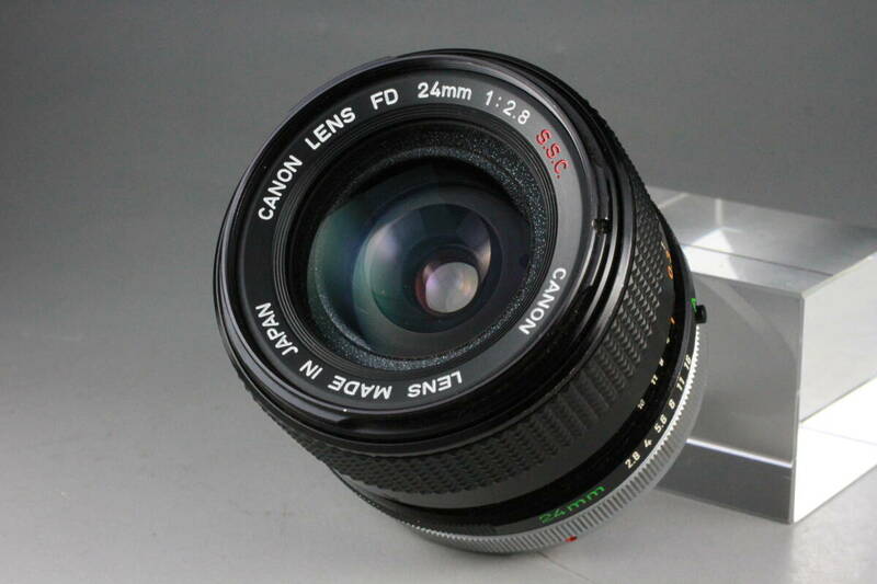 実写テスト済み Canon キャノン FD 24mm F2.8 S.S.C フィルム カメラ FD マウント SSC キヤノン 広角 単焦点 レンズ #77