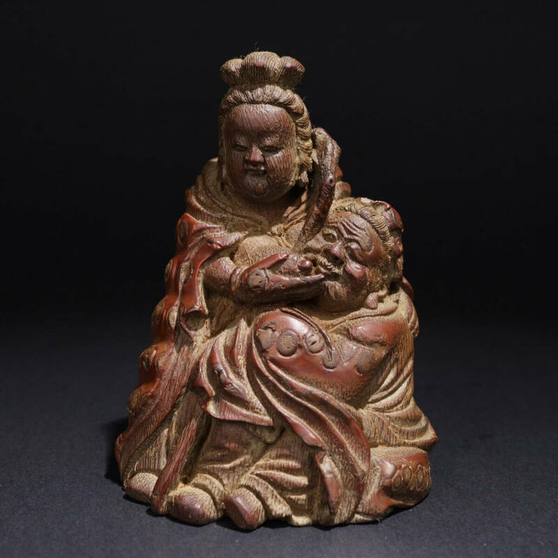  ▽鴻▽清・竹彫・二十四孝置物 時代物 中国古美術 骨董品