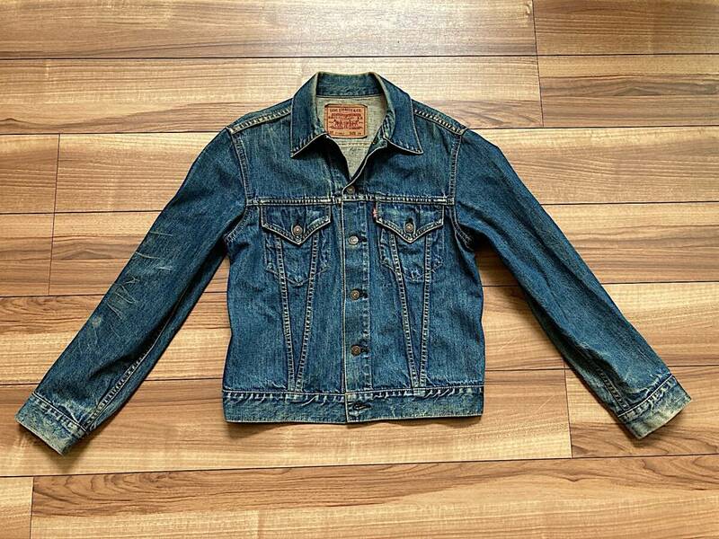 LEVI'S リーバイス 71557 サードタイプ デニム ジージャン 復刻モデル ヴィンテージ レプリカ サイズ38 日本製 ダメージ アメカジ 古着 