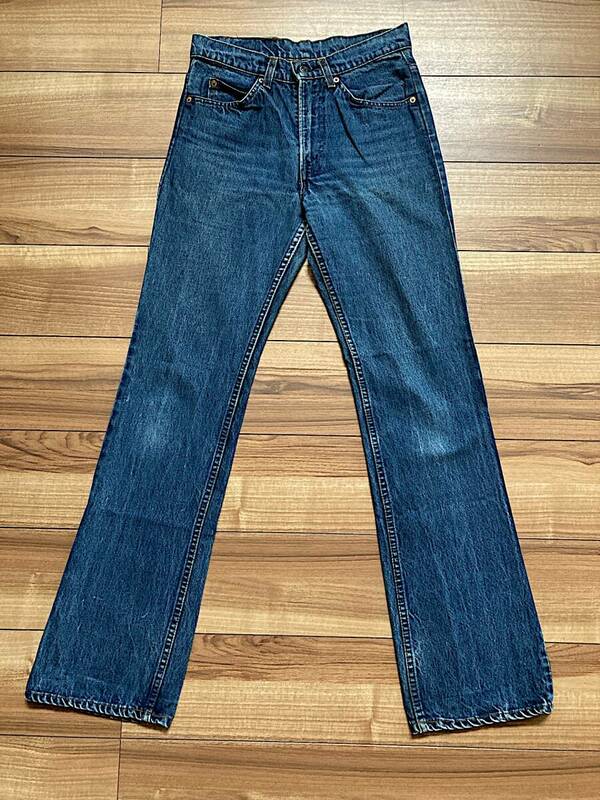 80's USA製 Levi's リーバイス 517 ブーツカットデニム ジーンズ W30 74cm アメリカ製古着 アメカジ レギュラーヴィンテージ ヒゲ ダメージ