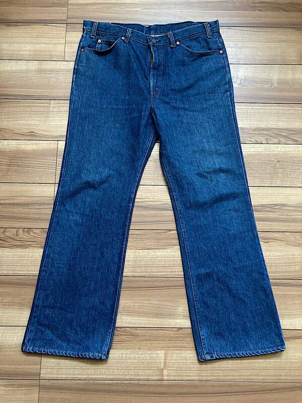 濃紺 70's Levi's リーバイス 517 大きい W40 101cm ヴィンテージ ブーツカット デニム ジーンズ アメカジ 70年代 USA製 アメリカ 古着 