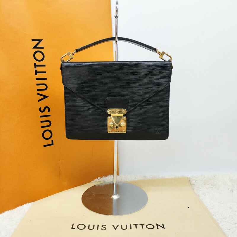 正規品 LOUISVUITTON ルイヴィトン ヴィトン 2way ハンドバッグ ショルダーバッグ ビファス エピライン 黒 ブラック ヴィンテージ M52322