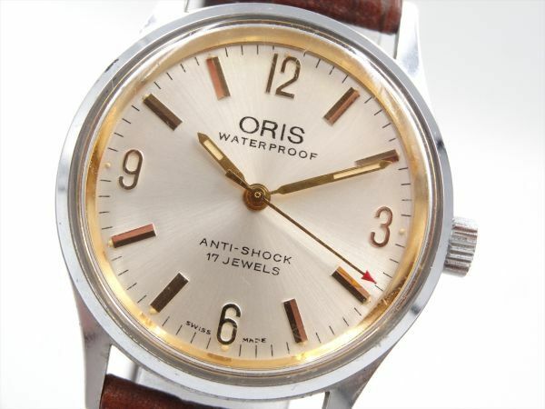 19196g ORIS オリス 稼動品 7081 アンチショック メンズ 時計 手巻き ケース32mm