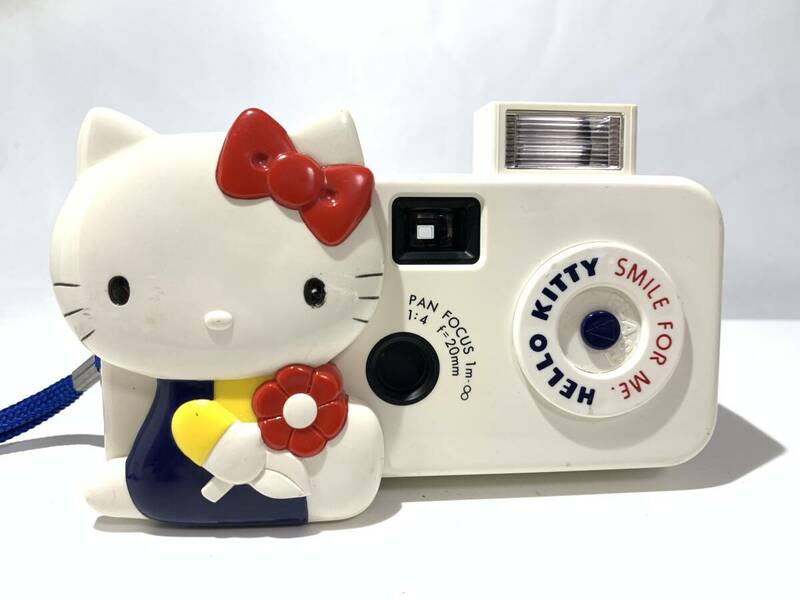 【シャッター/フラッシュOK/希少】FUJIFILM SANRIO HELLO KITTY SMILE FOR ME 20mm F4 キティ 単三電池使用 コンパクトカメラ 現状品 (723)