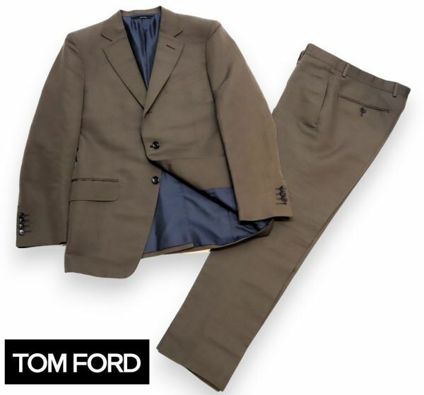 TOM FORD O'Connor COTTON×SILK 2B シングル スーツ セットアップ トムフォード SUIT SET-UP ジャケット ブレザー ブラウン 48 JK-9