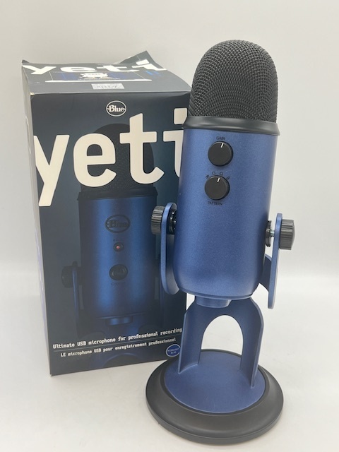 K1227■ Blue Yeti USB microphone ゲーミング マイク コンデンサーマイク ミッドナイト ブルー スタンド 音響機器 Mac Windows ■