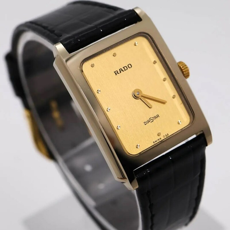 《美品》RADO DIASTAR 腕時計 ゴールド サファイアガラス p 