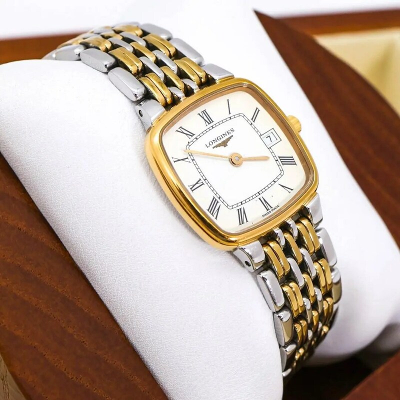 ◆美品 稼働 LONGINES フラッグシップ 腕時計 デイト 新品電池 b