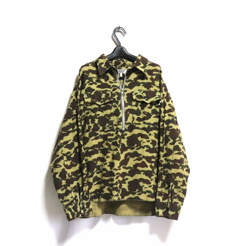 トレンド【a bathing ape / ア ベイシングエイプ】モールスキン/ハーフジップ/シャツ 長袖シャツ