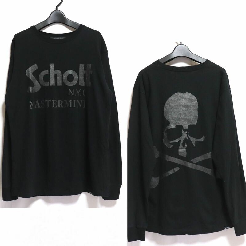 希少【mastermind japan マスターマインド】schott ショット/ロゴ 長袖 カットソー Tシャツ/シャツ ロンT