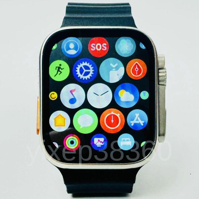 【2024最新型】Apple Watch Ultra2 代替品 スマートウォッチ 大画面 Ultra スマートウォッチ Android 通話 スポーツ 音楽 血中酸素 多機能.