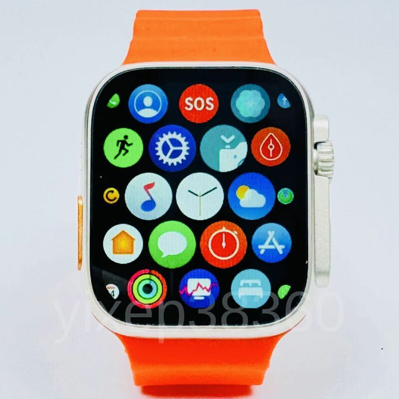 【2024最新型】Apple Watch Ultra2 代替品 スマートウォッチ 大画面 Ultra スマートウォッチ Android 通話 スポーツ 血圧 日本語アプリ、　