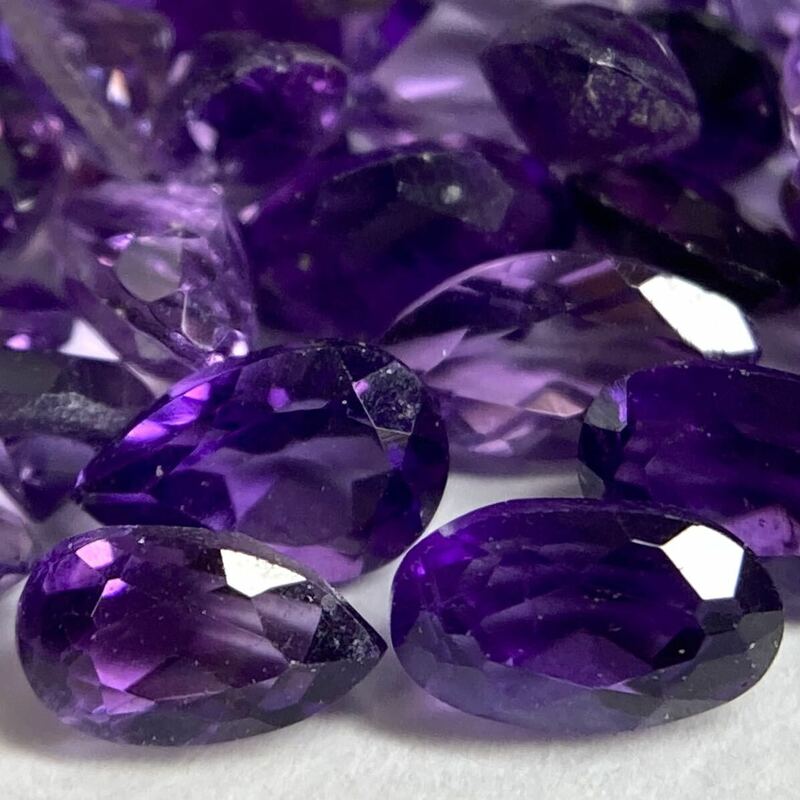 ■紫系色石おまとめ■m約100ct ルース 裸石 宝石 ジュエリー jewelry アメジスト amethyst quartz クォーツ
