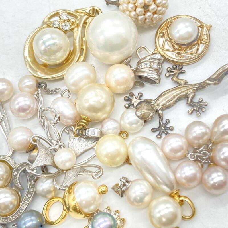 ■パールペンダントトップ27点おまとめ■m 約41.5g pearl アコヤ 淡水 貝パール accessory pendant jewelry silver CE0