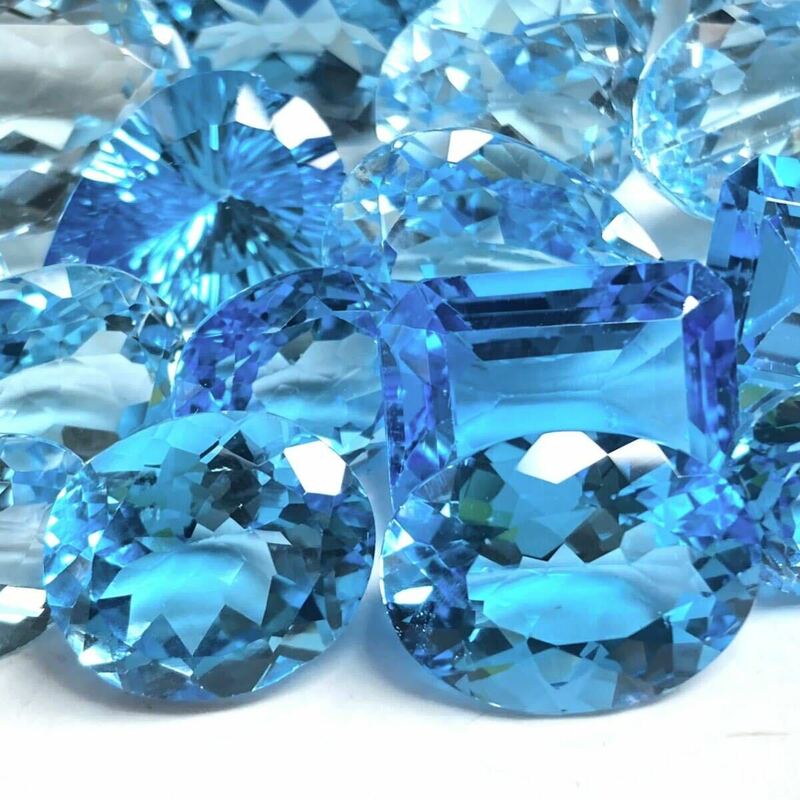 ■ブルートパーズおまとめ■m約200ct/40gルース 裸石 宝石 ジュエリー トパーズ topaz jewelry blue topaz 