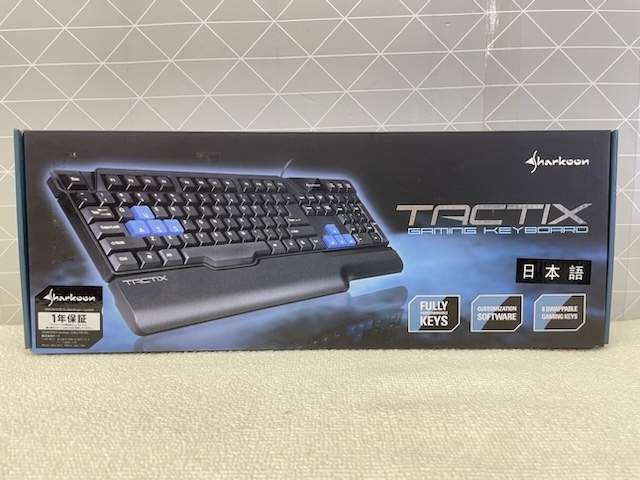 C240 美品 sharkoon シャークーン Tactix ゲーミングキーボード 全109キー 最大18キーの同時押し対応 Gaming Keyboard SGK-TAC