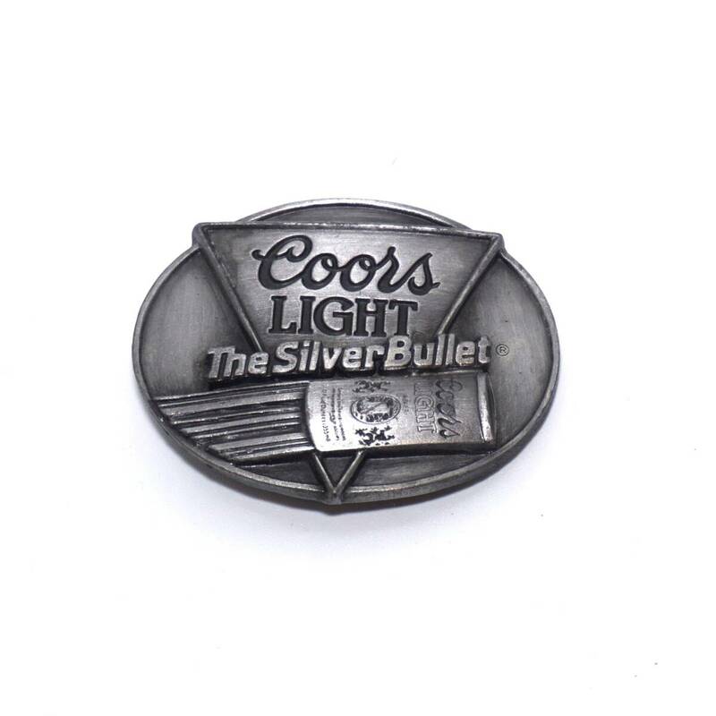 COORS LIGHT　クアーズ　バックル　A-90　USA製　アメリカ　SISKIYOU　1990　THE Silver Bullet