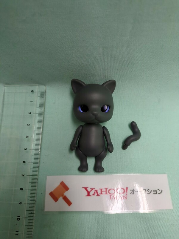 カプセルドール　猫　キャット　フィギュア　パイロット版　人形　無彩色　ドールアイ　グレー　シャム猫