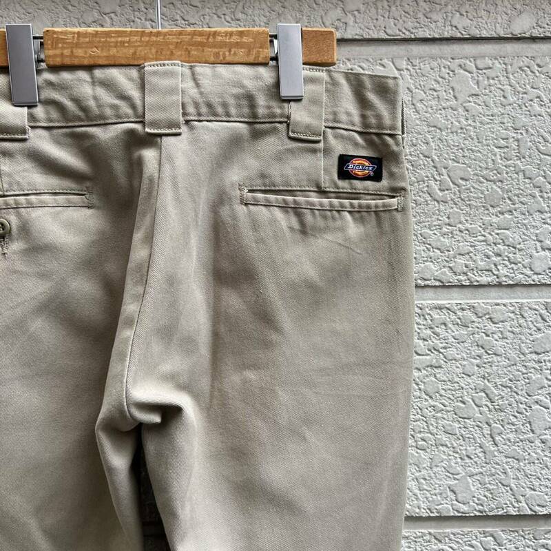 USED USA古着 ベージュ ディッキーズ チノパン スリムストレート Dickies アメリカ古着 vintage ヴィンテージ ワークパンツ カーキ 32 30