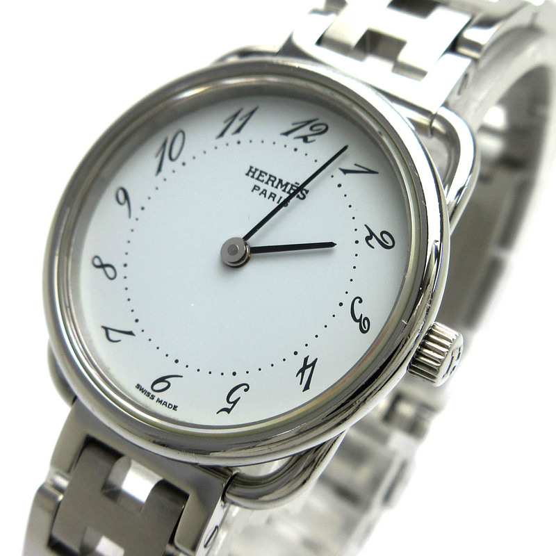 エルメス 時計 アルソー レディース 白文字盤 AR3.210 HERMES ARCEAU 婦人 クォーツ 生産終了