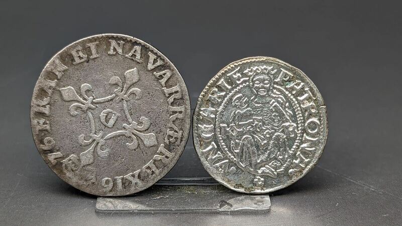 S5154 古美術 古銭 硬幣 貨幣 硬貨 外国銭 世界コイン 二枚まとめ 総重量約 2.03g アンティーク 