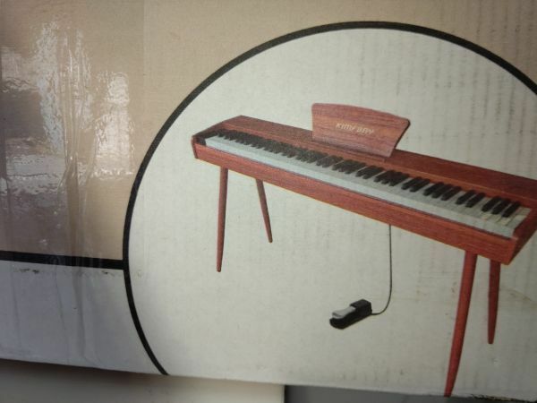【1円出品】KIMFBAY 電子ピアノ 88鍵盤 木製 電子 ピアノ 88鍵 キーボード ピアノ 88鍵盤 ポータブルピアノ　BL-8803　白