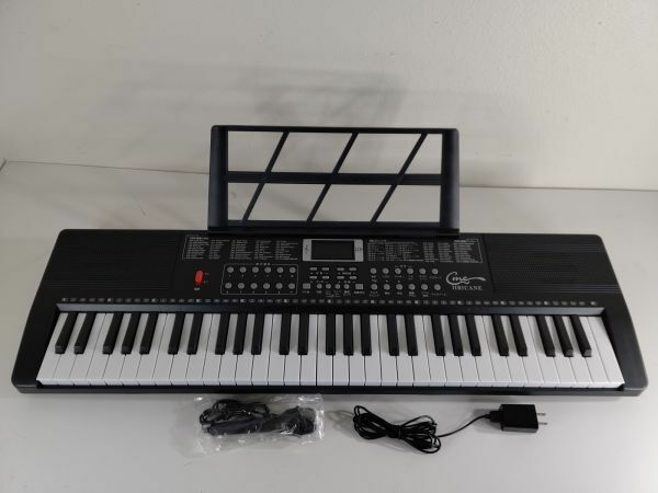 【1円出品】Hricane キーボード ピアノ 電子ピアノ 61鍵盤 200種類音色 200種類リズム　ブラックH663