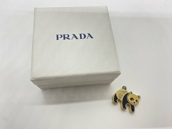 PRADA　プラダ　チャーム　ペンダントトップ　キーホルダー　パンダ　ゴールド　☆ｃ１５２