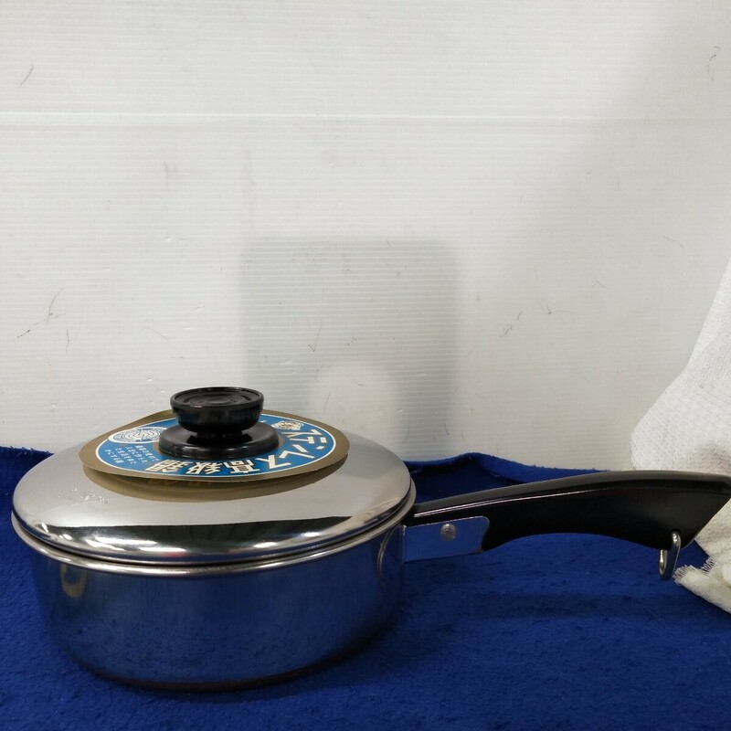 g_t W768 昭和レトロ　マルタマ　の優良　ステンレス　高級鍋　18クローム　調理器具　キッチン用品