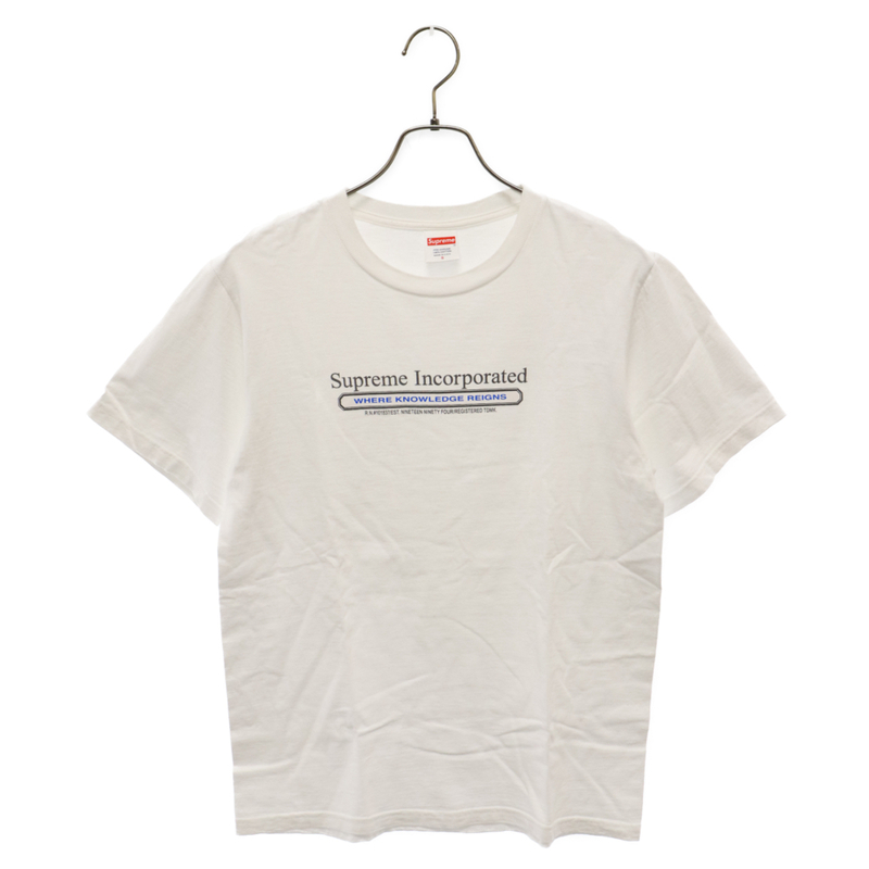 SUPREME シュプリーム 19AW Inc.Tee Incorporated プリント クルーネック半袖Tシャツ ホワイト