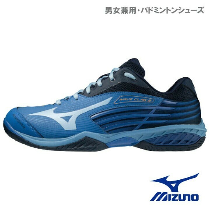 【71GA211006 22.0】MIZUNO(ミズノ) バドミントンシューズ　ウェーブクロー2　ブルー/サックス　 22.0 新品、未使用　3E相当