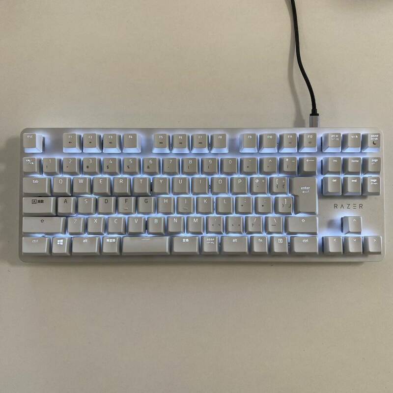 Razer BlackWidow Lite Mercury White メカニカルキーボード オレンジ軸 日本語配列 RZ03-02640800-R3J1 左シフト不動