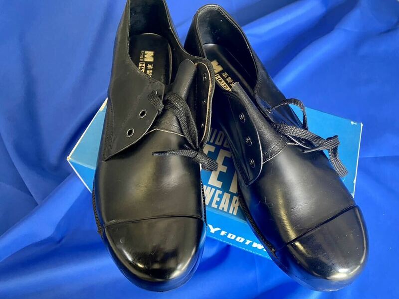 ミドリ安全　紳士靴先芯入り革製　耐踏み抜き性　重作業V式H種　27cmEEE　未使用品　ブラック　紐式　短靴　黒 ビジネスシューズ 