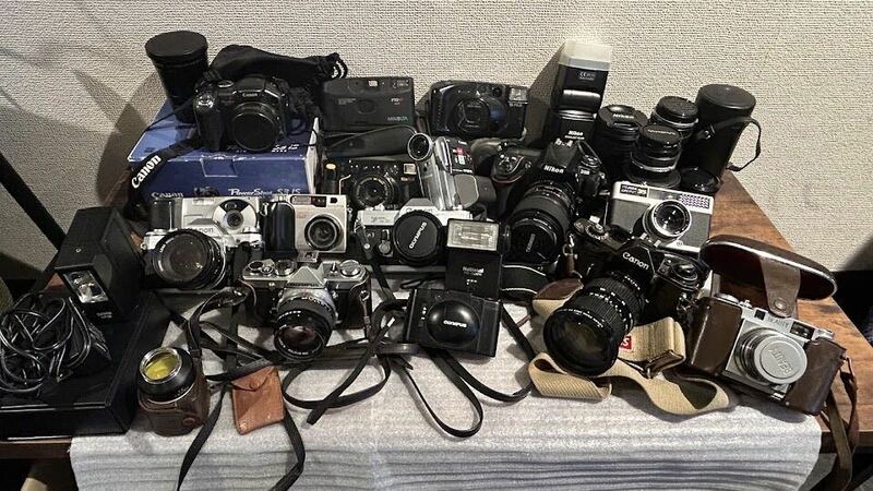 【Ｙ-13】　カメラ　Canon　OLYMPUS　EPSON　MINOLTA　FUJIFILM　KONICA　FUJICA　Nikon　レンズ　デジタルビデオカメラ　おまとめ　現状品
