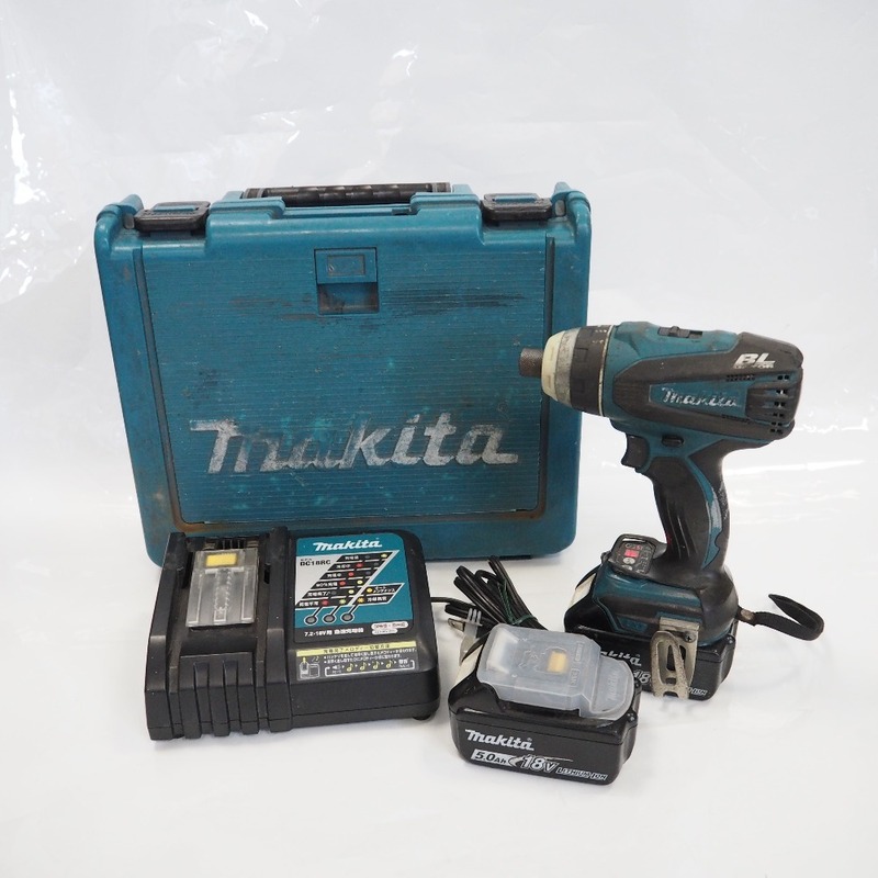 Th961981 マキタ 18V 充電式4モード インパクトドライバ TP141D バッテリー2個/充電器 makita 中古