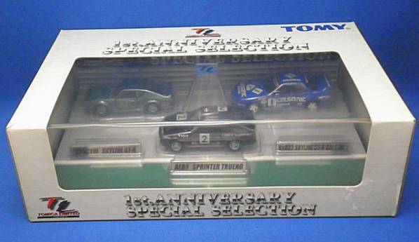 トミカリミテッド 1st. ANNIVERSARY SELECTION３台セット(KPGC110 スカイラインGT-R. AE86 トレノ. RNR32 SKYLINE GT-R カルソニック)