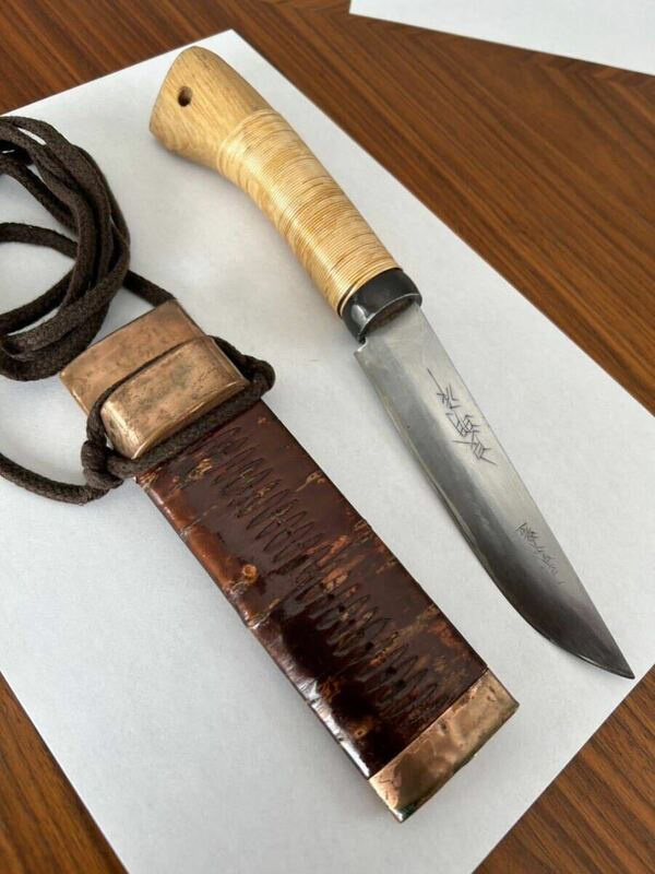 土居　良明　作　古式火造　狩猟　剣鉈　和製ナイフ　ハンティングナイフ アウトドア