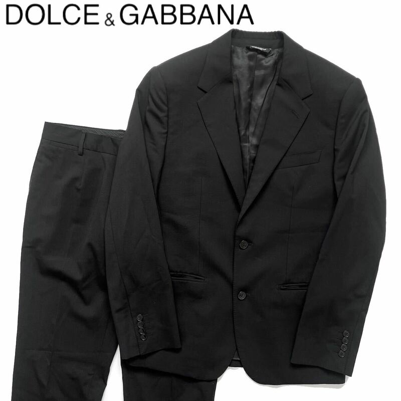 【送料無料】Dolce&Gabbana ドルチェ＆ガッバーナ　セットアップ　スーツ　ブラック　ドルガバ 黒　46 M 2b sicilia シチリア