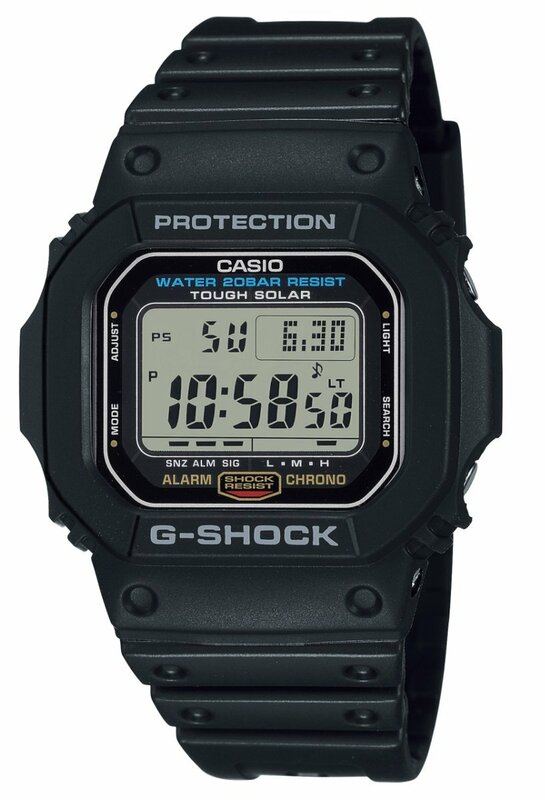 クラシックデザインモデル!!CASIO/カシオ G-SHOCK/ジーショック 5600シリーズ ブラック タフソーラー メンズ 腕時計 G-5600UE-1JF