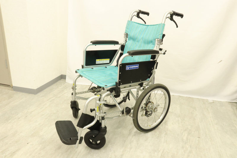 KAWAMURA KA816L-40 カワムラサイクル 車いす 使用者最大体重100kg グリーン 車椅子 W約250×H約880×D約900ｍｍ Cランク 010IDJIB18