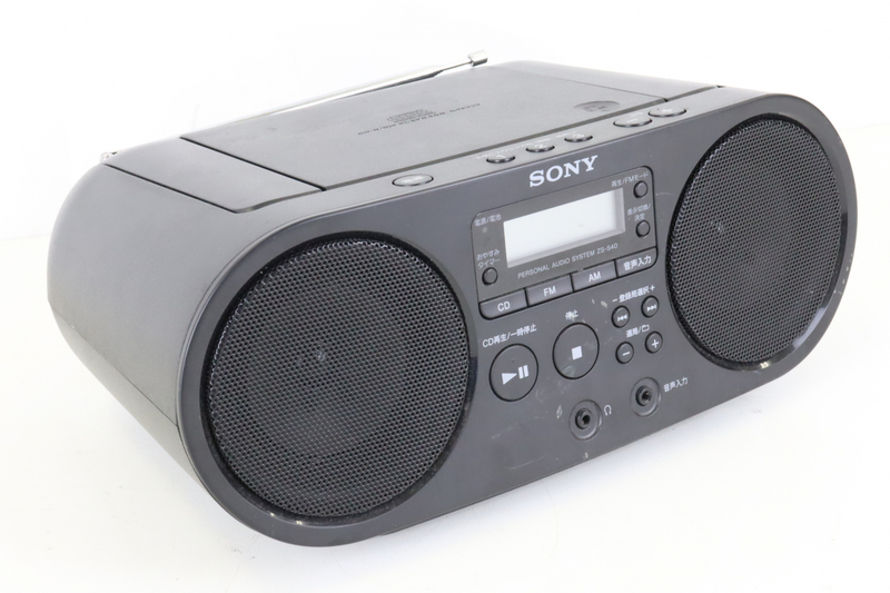 【動作確認OK】SONY ZS-S40 ソニー CDラジオ ラジカセ コンパクトボディ 小型/高音質CDラジオ ブラック パーソナルオーディオ 003IDAIA05