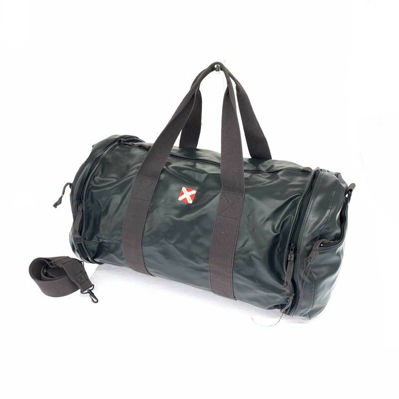◆LUGGAGE LABEL ラゲッジレーベル ボストンバッグ◆ ブラック PVC メンズ ドラムバッグ bag 鞄
